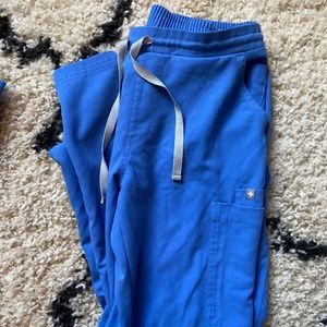 FIGS - yola skinny scrub, ceil blue - SMALL